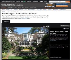Wall Street Journal Features Blank's Home on Tuxedo Road in Atlanta